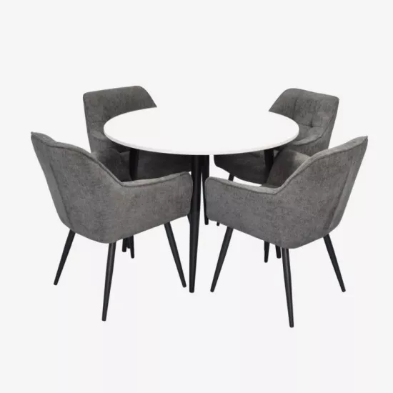 Set de mobilă Eva DT 402-3B + 4 YTC-090B UF885-15 (Dark grey)