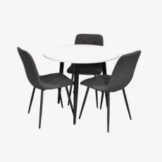 Набор мебели Eva DT-404-3B + 3 YTC-080B BJORN-16 (Dark grey)