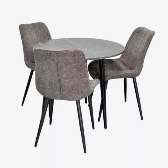 Набор мебели Eva DT-404-6B + 3 YTC-055B UF885-15 (Dark grey)