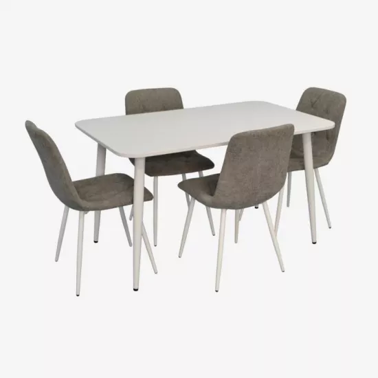 Set de mobilă Eva DT-405-4Wh + 4 YTC-080Wh UF885-14 (Grey)