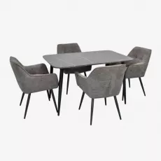 Set de mobilă Eva DT-405-6B + 4 YTC-090B UF885-15 (Dark grey)