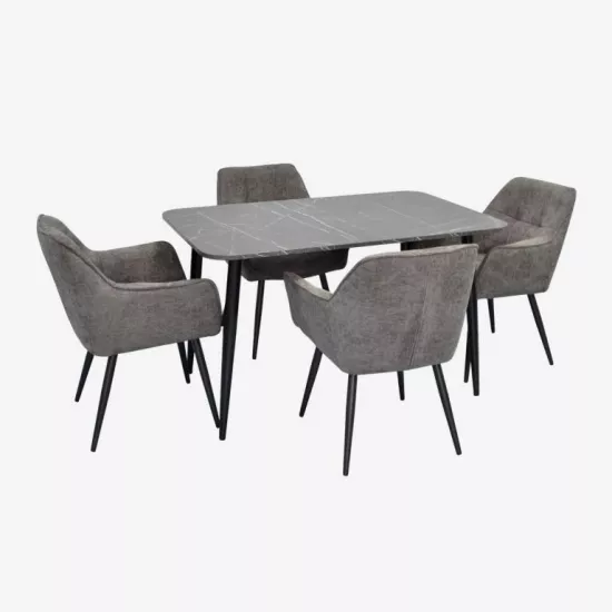 Set de mobilă Eva DT-405-6B + 4 YTC-090B UF885-15 (Dark grey)