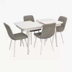 Set de mobilă Eva DT-431-1R Wh + 4 YTC-080Wh UF885-14 (Grey)