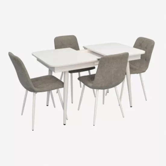 Set de mobilă Eva DT-432-1R Wh + 4 YTC-080Wh UF885-14 (Grey)