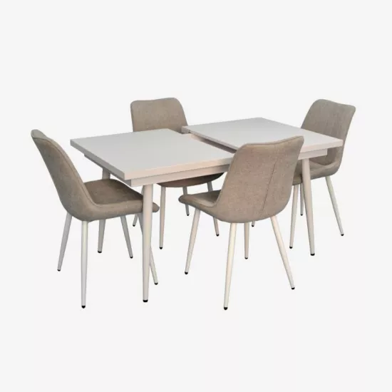 Набор мебели Eva DT-433-3Wh + 4 YTC-055Wh UF885-13 (Light grey)