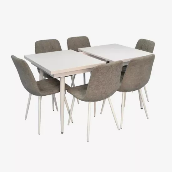 Набор мебели Eva DT-433-3Wh + 6 YTC-080Wh UF885-14 (Grey)