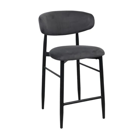 Стул Decoprim Meridian, Catifea Grey (HLR21)/Black Legs