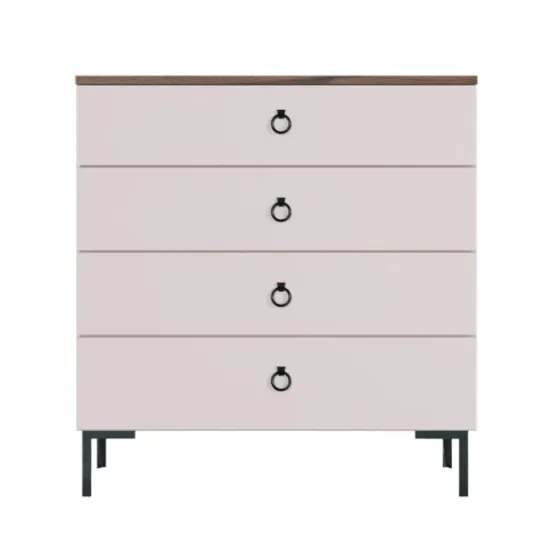 Comodă Yasen Simpl KOM4S, 80x43x92 cm, Cașemir / Ulm Liberty Deschis
