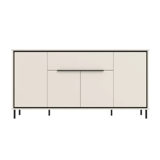 Comodă Yasen Hils KOM4D1S, 180x40x90 см, Cașmir/Negru