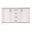 Comodă Yasen Candi KOM2D4S, 154x46x90 cm, Alb Alpin / Stejar Stirling / Alb Mat