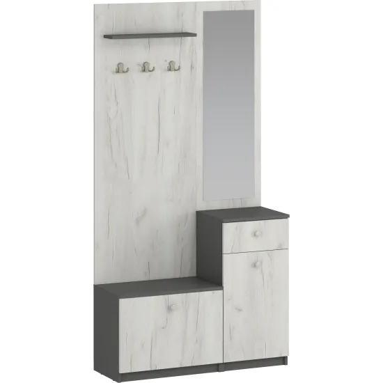 Antreu Yasen Bristol 2 (98 cm), Stejar craft alb/Grafit