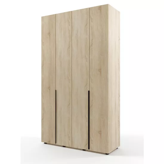 Dulap ML-Mobila Lira 4D, 140x50x240 см, Oak Sonoma