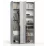 Dulap ML-Mobila Lira 4D, 140x50x240 см, Gri deschis 112