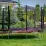 Trambulină Thunder Pro 12FT, 374 cm, plasă externă, Pink