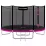 Trambulină Thunder Pro 12FT, 374 cm, plasă externă, Pink