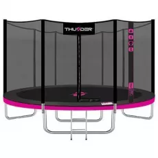 Trambulină Thunder Pro 14FT, 435 cm, plasă externă, Pink