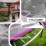 Trambulină Thunder Ultra 14FT, 435 cm, plasă interioară, Pink
