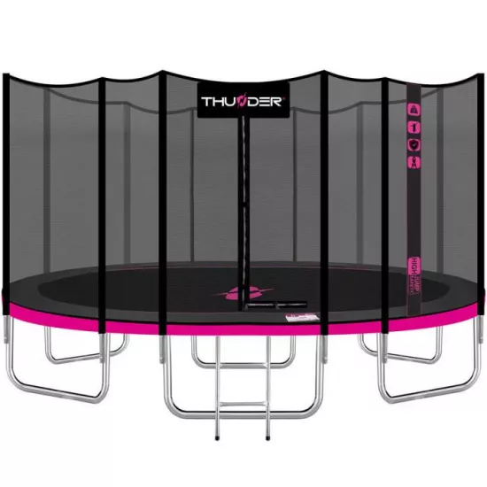 Trambulină Thunder Pro 16FT, 488 cm, plasă externă, Pink