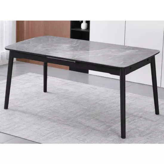 Стол обеденный Yasen DT-2502, 120x80 см раскладной, M312 Italian Light Gray/Black