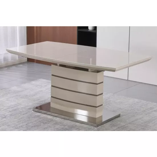 Стол обеденный Yasen DT-2418, 160x90 см раскладной, Champagne Mocca/ Black