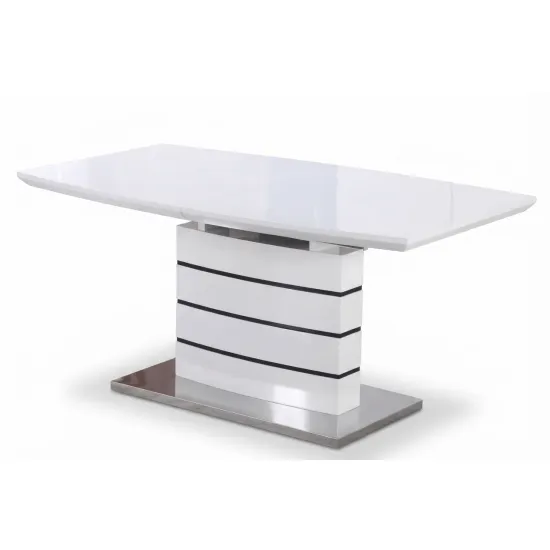 Стол обеденный Yasen DT-2418, 160x90 см раскладной, White/Black