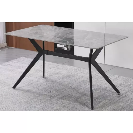 Masă pentru bucătărie Yasen DT-2420, Gri deschis/negru