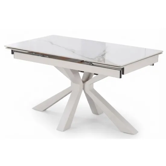 Masă pentru bucătărie Yasen DT-2426, 140x80 cm extensibilă, Casco Gold/White