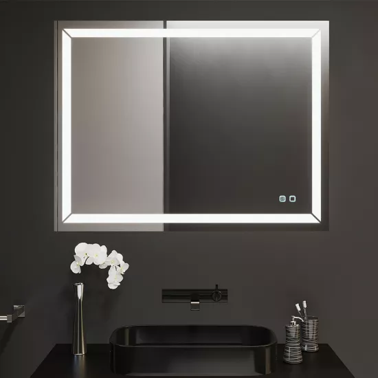 Oglindă pentru baie Bayro Corsa 100x80, LED touch cu dezaburire (118982)
