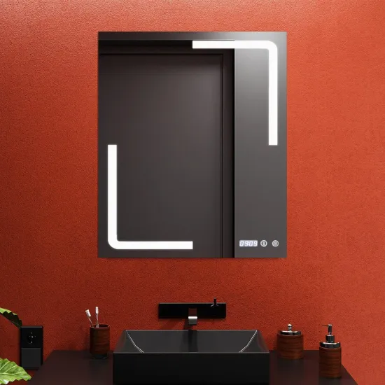 Зеркало для ванной Bayro Edge 70x80, LED touch c подогревом, часами и термометром (123796)