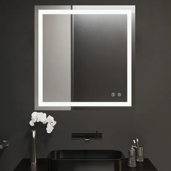 Oglindă pentru baie Bayro Elipso 70x80, LED touch cu dezaburire (123798)
