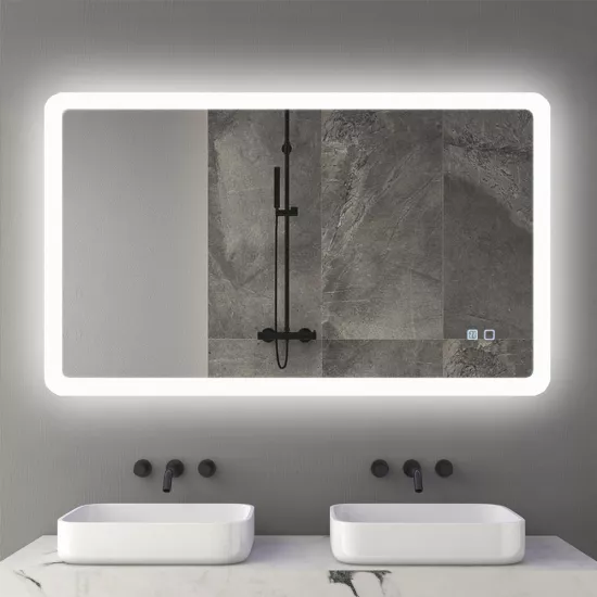 Oglindă pentru baie Bayro Gama 120x80, LED touch cu dezaburire (124180)