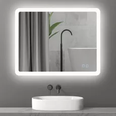 Oglindă pentru baie Bayro Gama 70x80, LED touch cu dezaburire (124183)