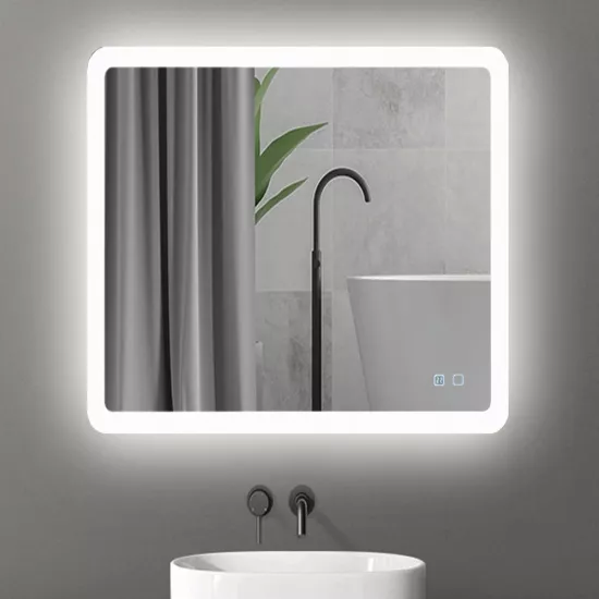 Oglindă pentru baie Bayro Gama 80x80, LED touch cu dezaburire (124184)
