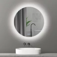 Oglindă pentru baie Bayro Gama rotunda 70x70, LED touch cu dezaburire (124185)
