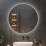 Oglindă pentru baie Bayro Moon rotunda 70x70, LED touch neutru (115276)