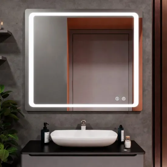 Oglindă pentru baie Bayro Omega 80x80, LED touch cu dezaburire (123811)