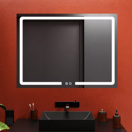 Oglindă pentru baie Bayro Prisma 100x80, LED touch cu dezaburire (121765)