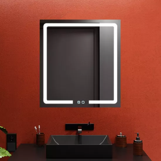 Oglindă pentru baie Bayro Prisma 70x80, LED touch cu dezaburire (121460)