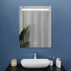 Oglindă pentru baie Bayro Roma 50x80, LED touch cu dezaburire (118954)