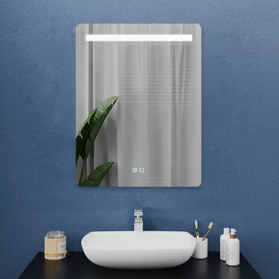 Oglindă pentru baie Bayro Roma 50x80, LED touch cu dezaburire (118954)