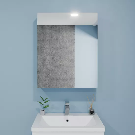 Шкаф-Зеркало для ванной Bayro Optima 50x70 Белый (122335)