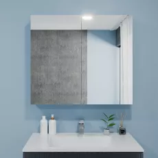 Dulap-oglindă baie Bayro Optima 80x70 Alb (122341)