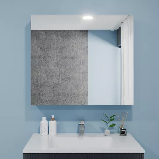 Dulap-oglindă baie Bayro Optima 80x70 Alb (122341)