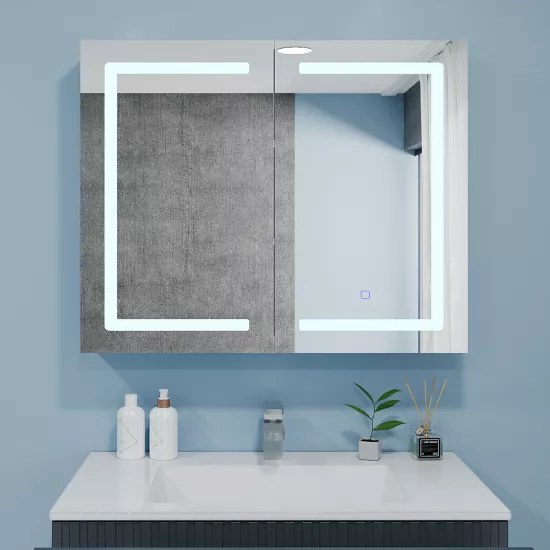 Шкаф-Зеркало для ванной Bayro Optima LED touch 100x70 Белый (122334)