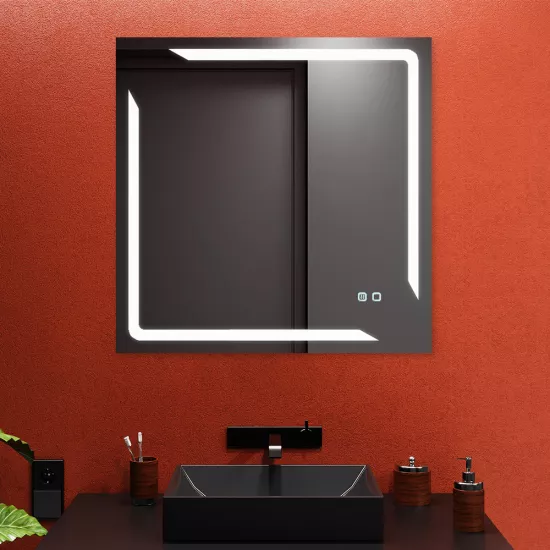 Oglindă pentru baie Bayro Smart 80x80, LED touch cu dezaburire (118976)
