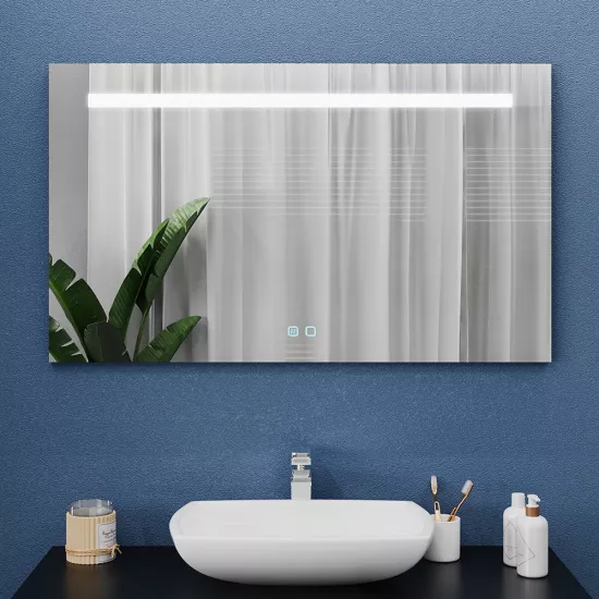 Oglindă pentru baie Bayro Teta 120x80, LED touch cu dezaburire (118831)