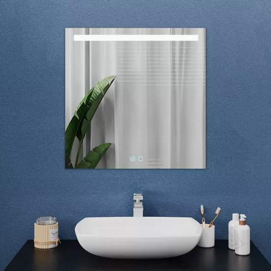 Oglindă pentru baie Bayro Teta 60x60, LED touch cu dezaburire (118828)
