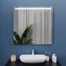 Oglindă pentru baie Bayro Teta 80x80, LED touch cu dezaburire (118832)