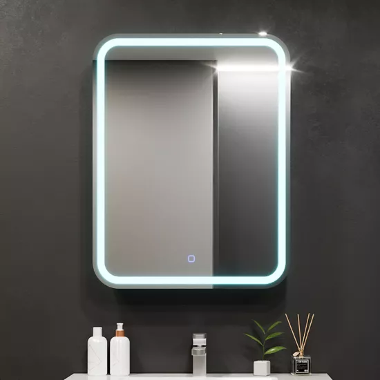 Шкаф-Зеркало для ванной Bayro Sonata LED touch 50x76 правый Белый (123133)