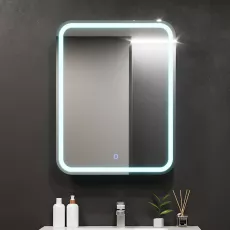 Dulap-oglindă baie Bayro Sonata LED touch 60x76 drept Alb (123135)